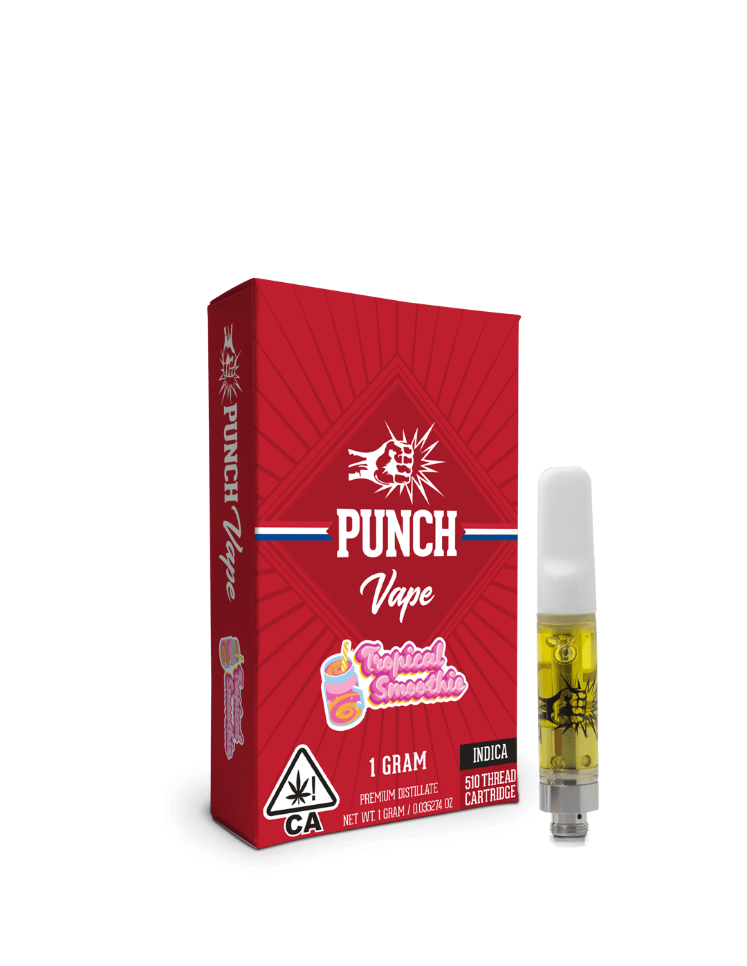 Punch - 510 Distillate Cart - Tropical Smoothie (1g) (Indica)