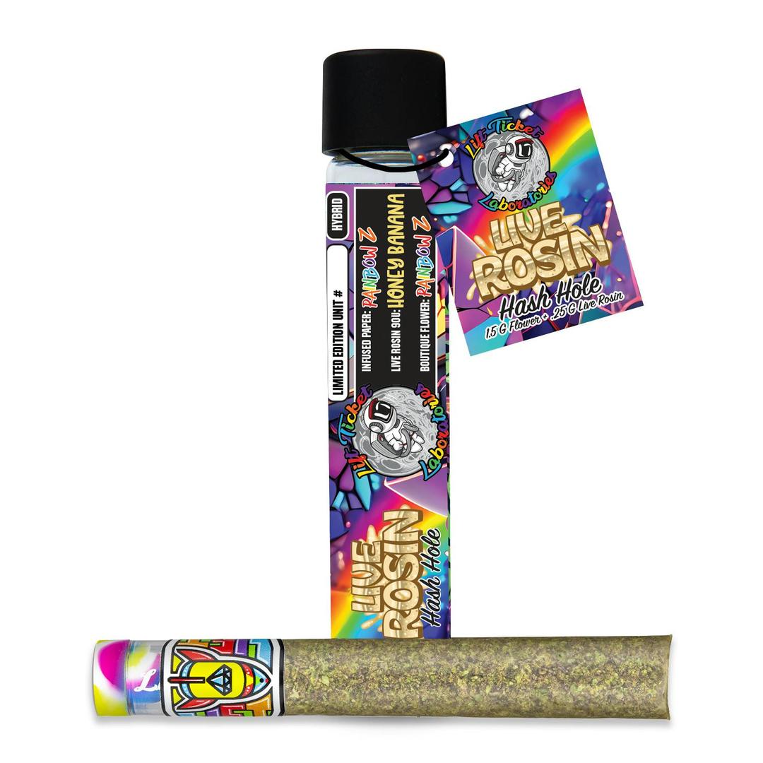 Rainbow Z x Honey Banana x Rainbow Z - Glass Tip Live Rosin Pre-Roll 1.75g
