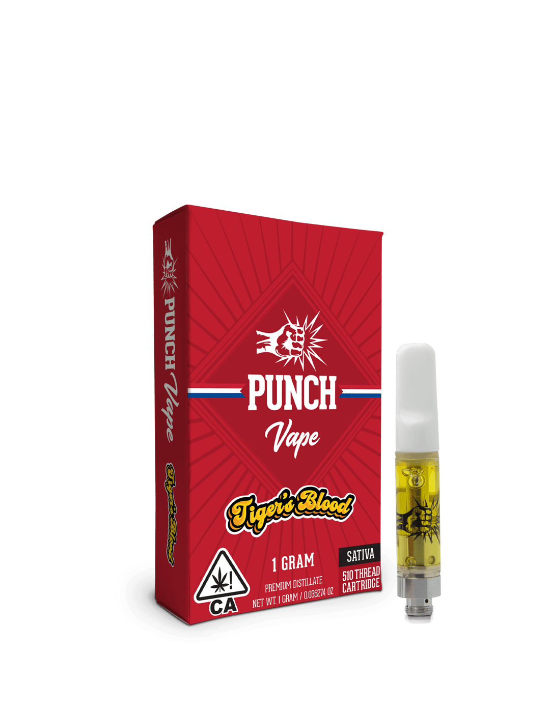 Punch - 510 Distillate Cart - Tiger's Blood (1g) (Sativa)
