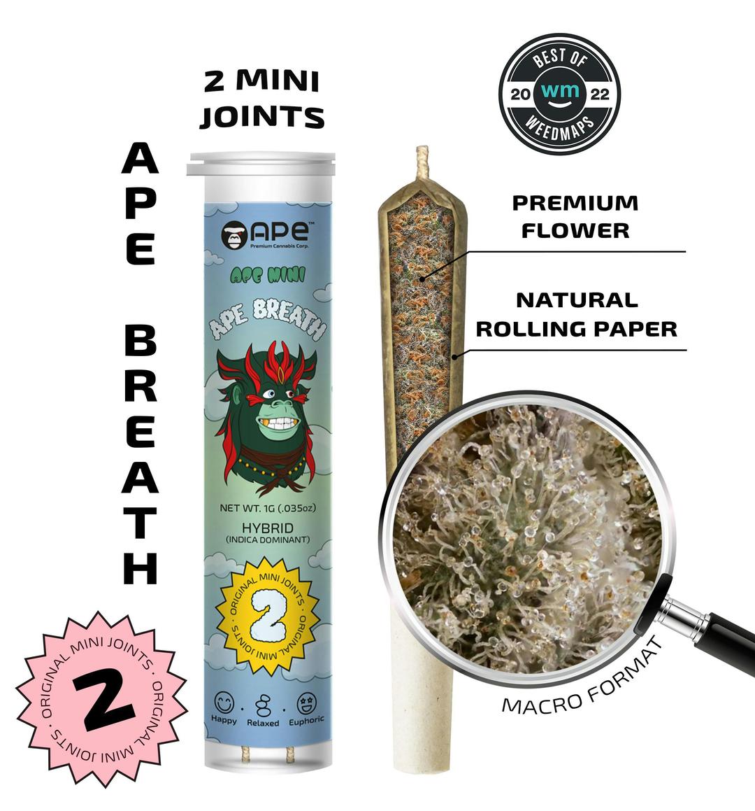 APE BREATH — 2 original mini joints (1g | 0.5g each)