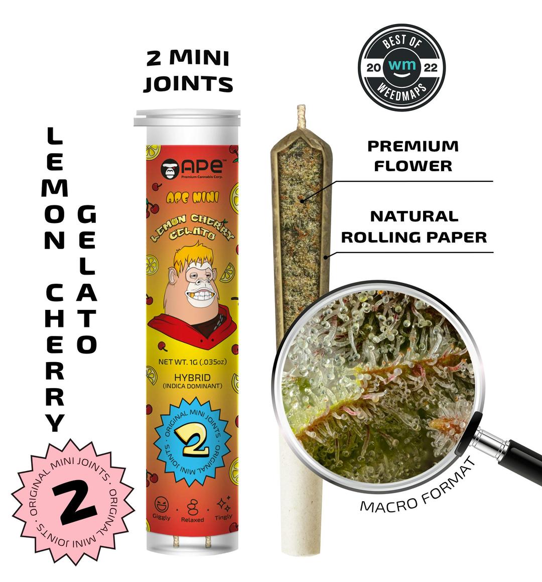 Lemon Cherry Gelato — 2 original mini joints (1g | 0.5g each)