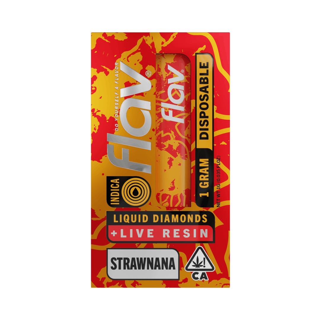 Vape - Disposable - 1.0g - Live Resin - Strawnana - Indica