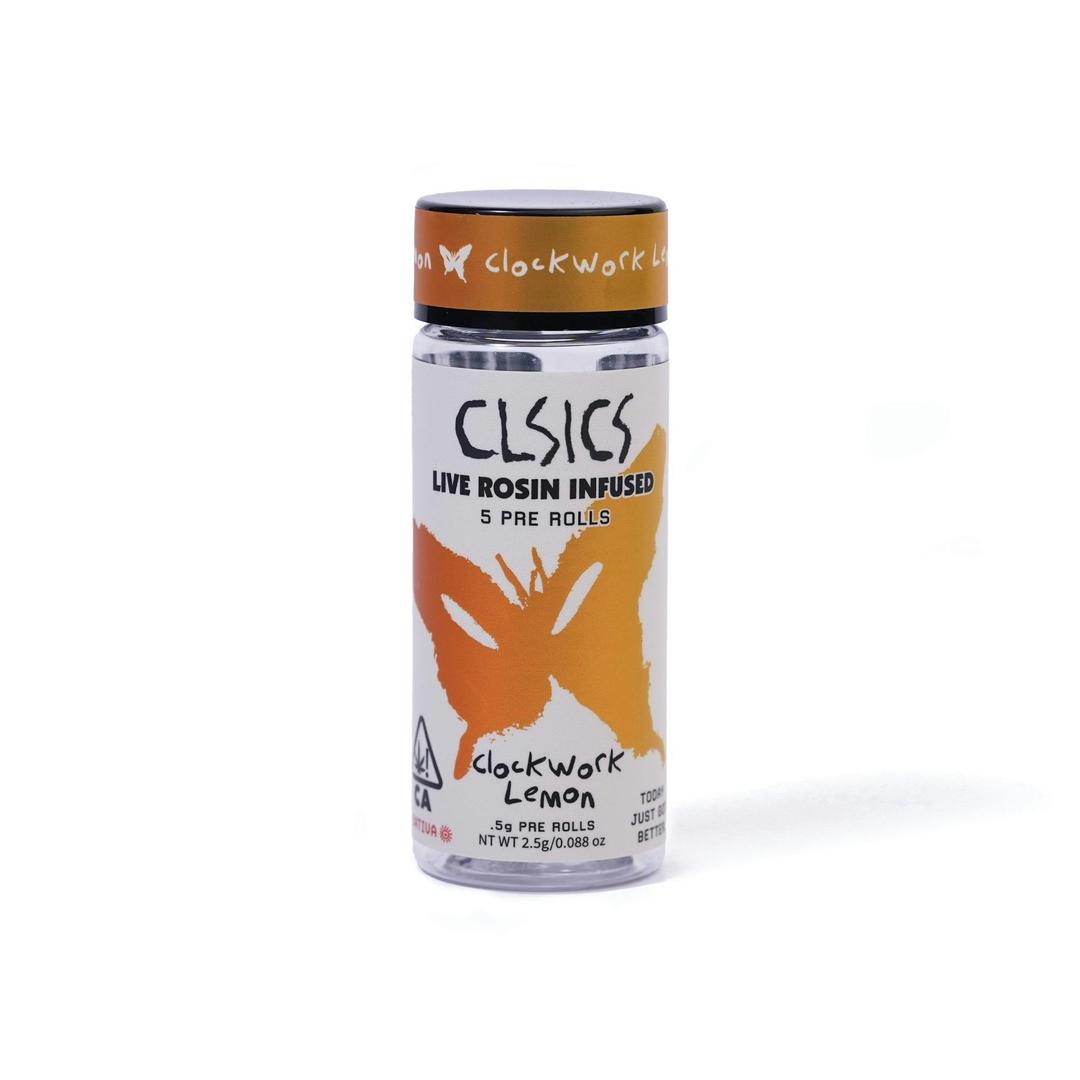 Clockwork Lemon - 5Pk .5g Rosin Infused Pre Rolls