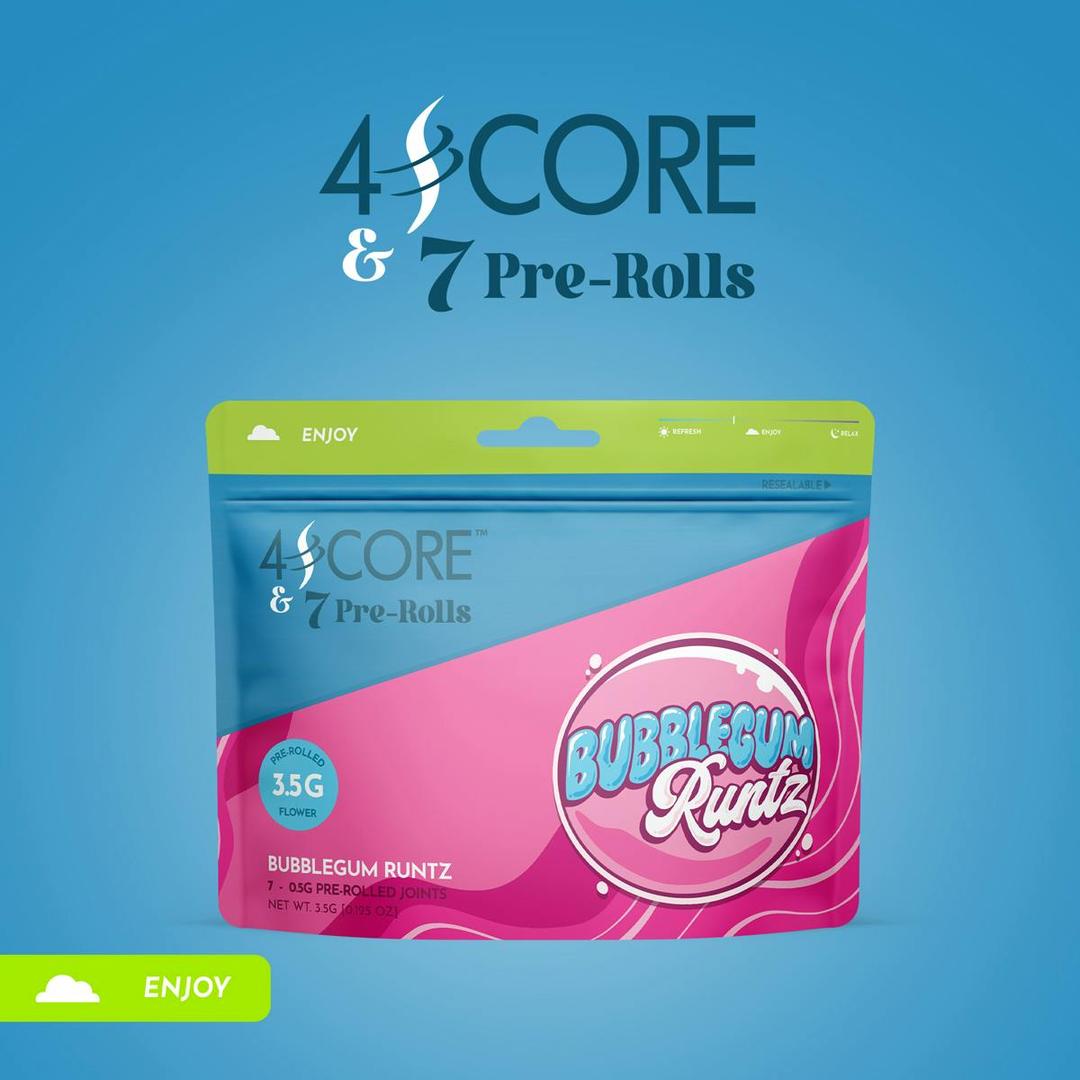 4SCORE & 7 Pre-Rolls - Bubblegum Runtz