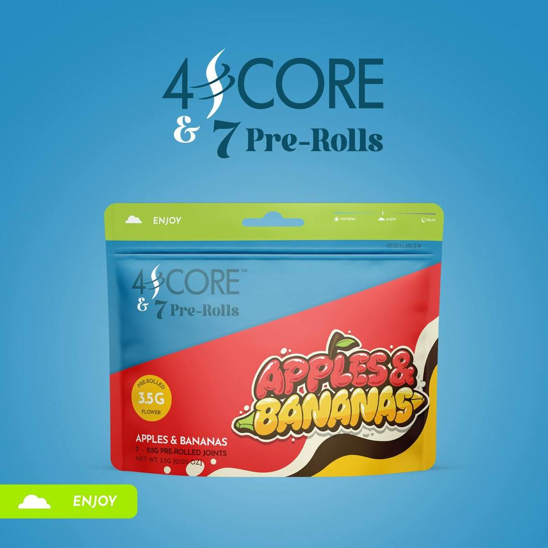 4SCORE & 7 Pre-Rolls - Apples & Bananas