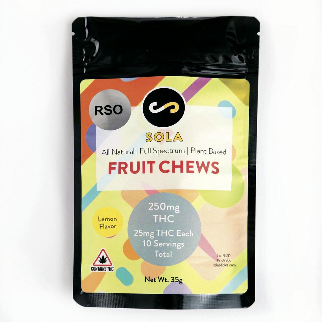 250mg RSO Fruit Chews - Lemon Flavor