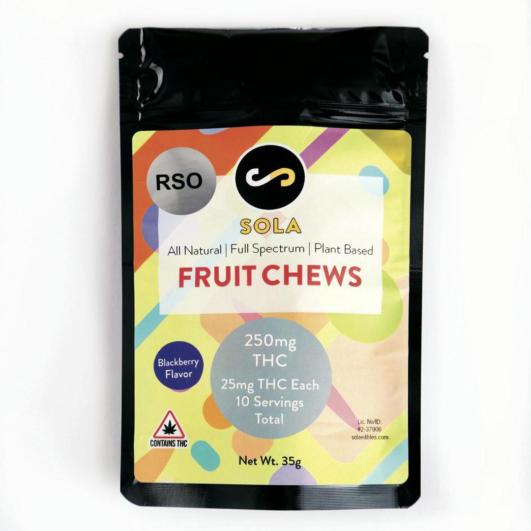 250mg RSO Fruit Chews - Blackberry Flavor