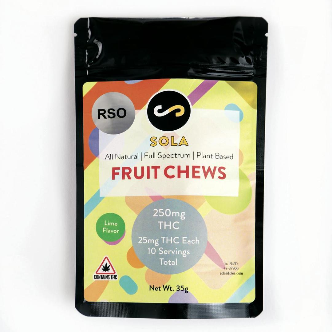 250mg RSO Fruit Chews - Lime Flavor