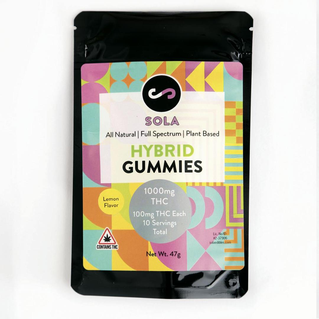 1000mg Hybrid Gummies - Lemon Flavor