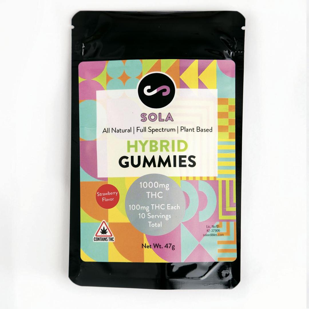 1000mg Hybrid Gummies - Strawberry Flavor