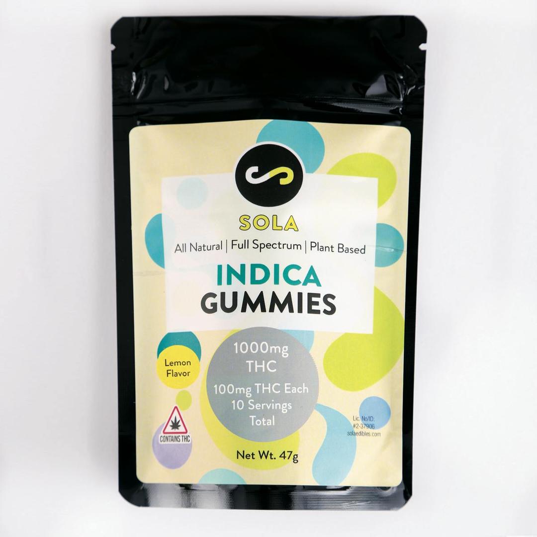 1000mg Indica Gummies - Lemon Flavor Pack