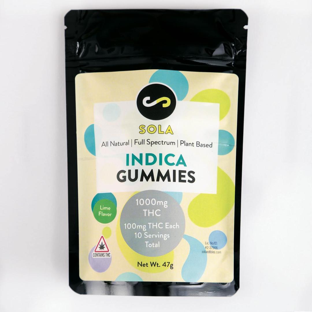 1000mg Indica Gummies - Lime Flavor Pack
