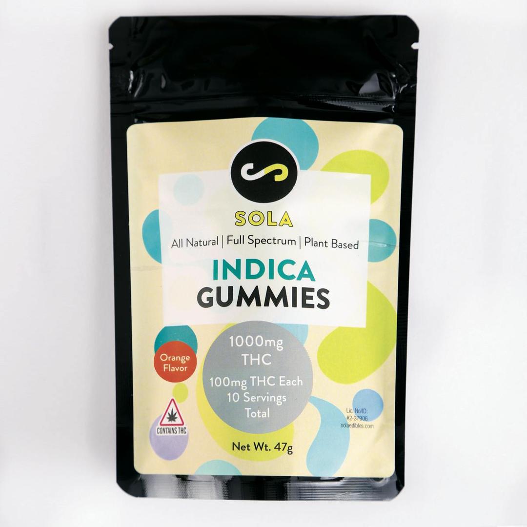 1000mg Indica Gummies - Orange Flavor Pack