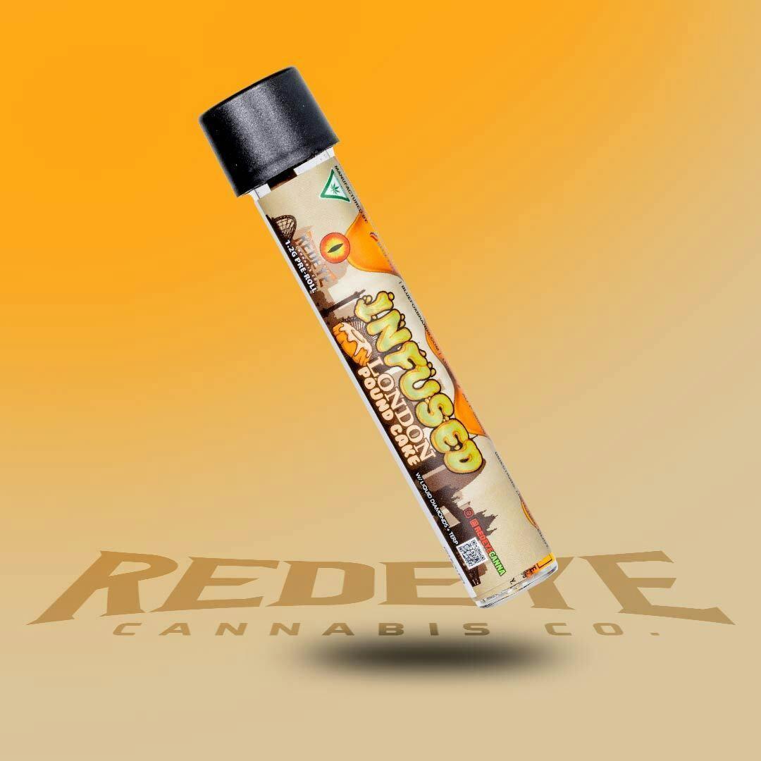 Redeye Cannabis: INFUSED London Pound Cake Pre-roll 3PK 1.8G
