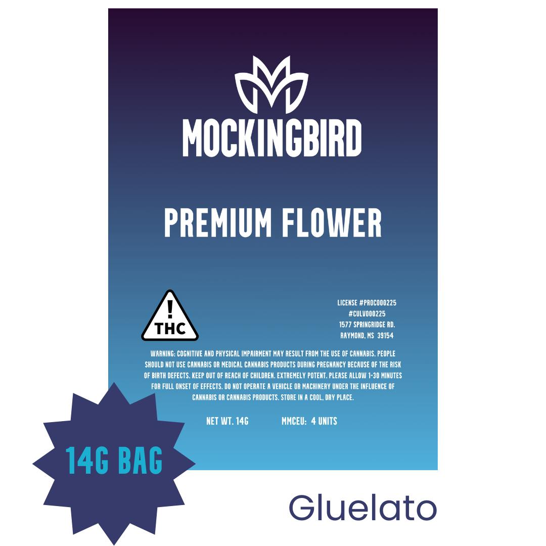 Mockingbird Premium Flower: Gluelato 14g bag