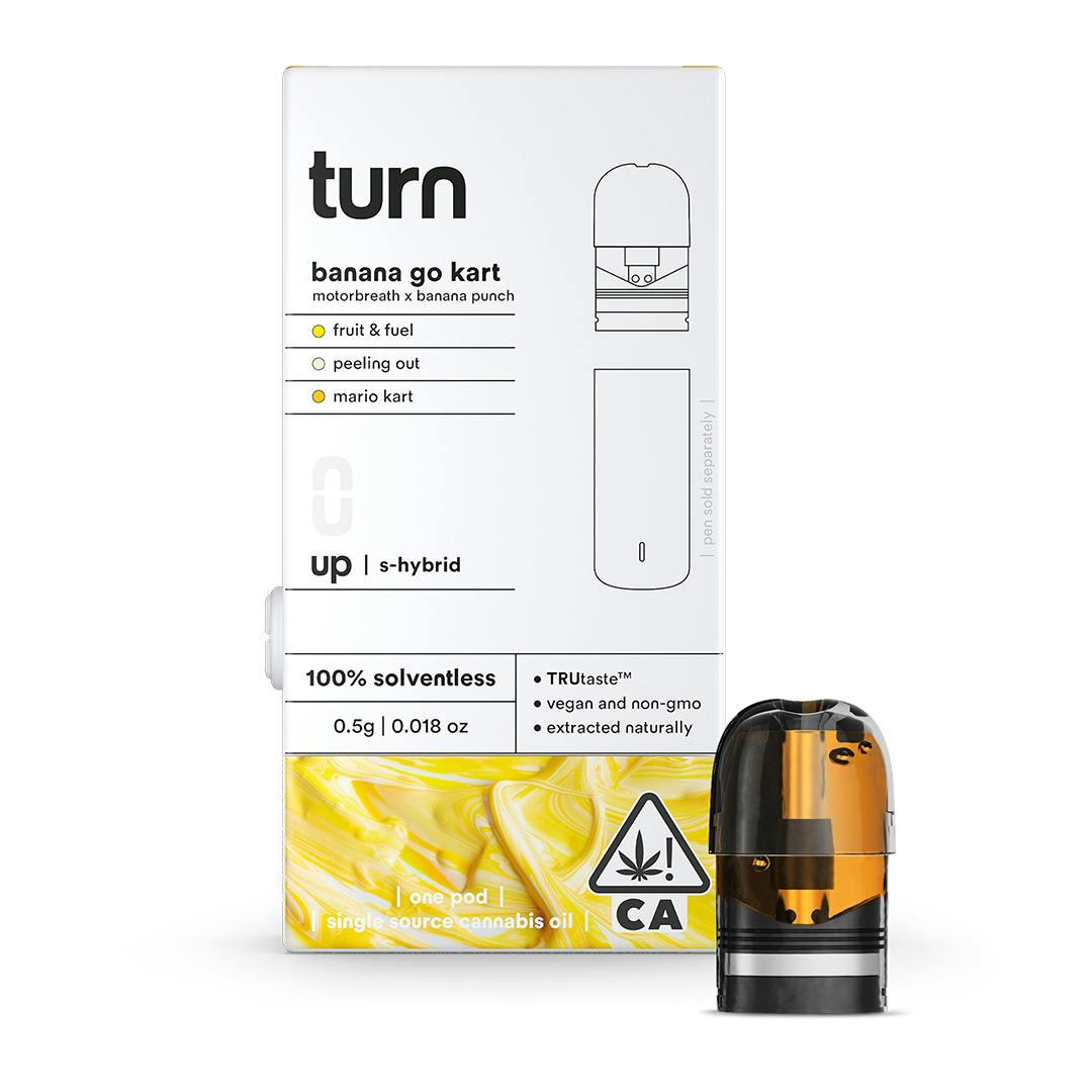 banana go kart (s-hybrid) / 100% solventless (live rosin) / .5g pod