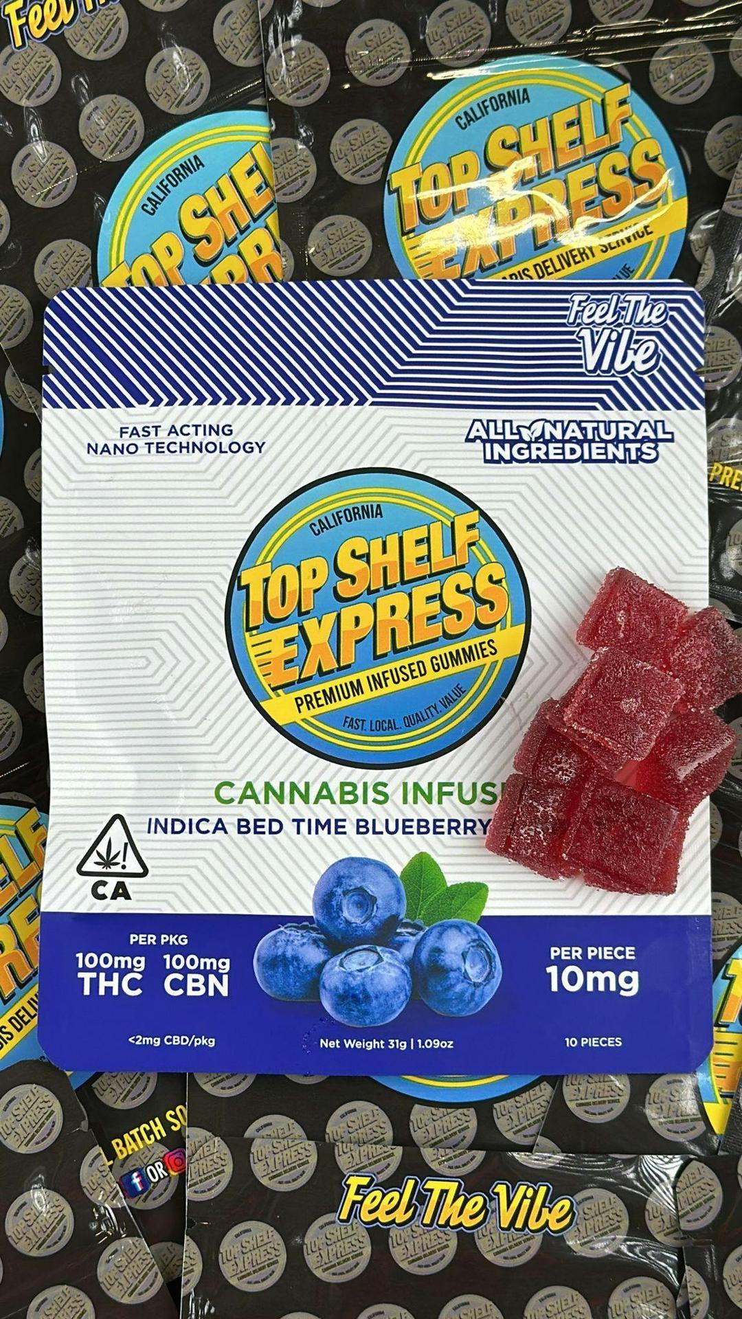 Bed Time Blueberry Gummy THC/CBN 100mg/100mg (Back buy 2 get 1 for .01)