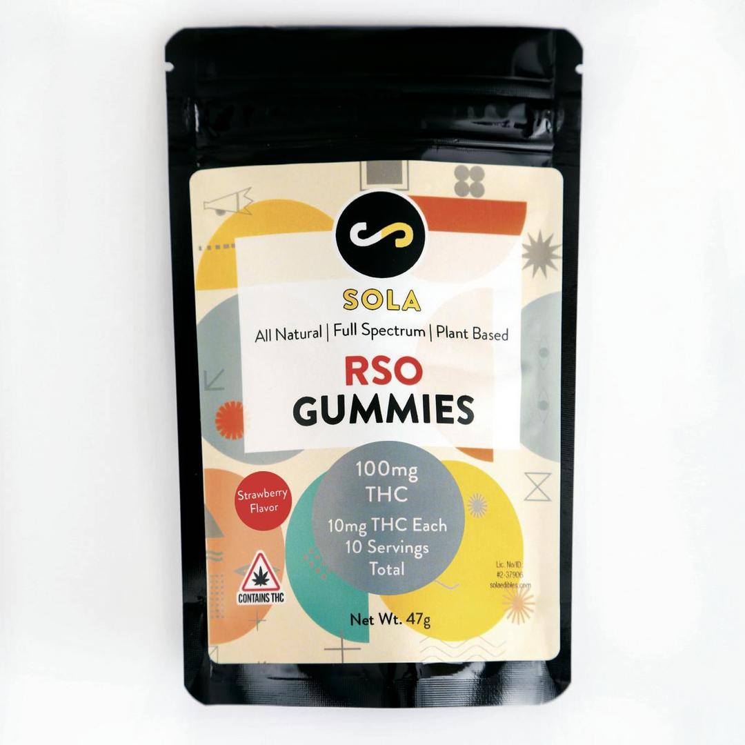 100mg RSO Gummies - Strawberry Flavor Pack