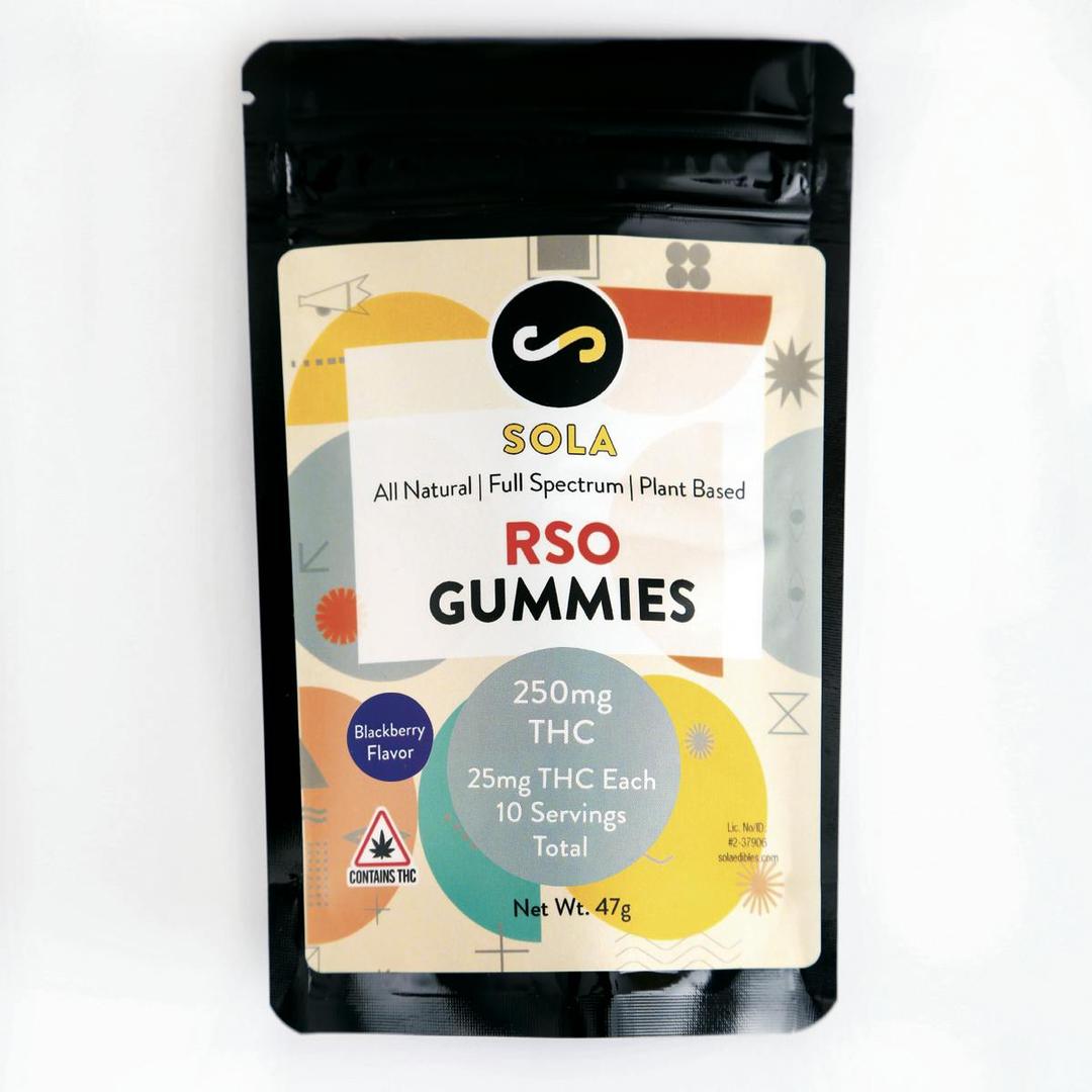 250mg RSO Gummies - Blackberry Flavor Pack