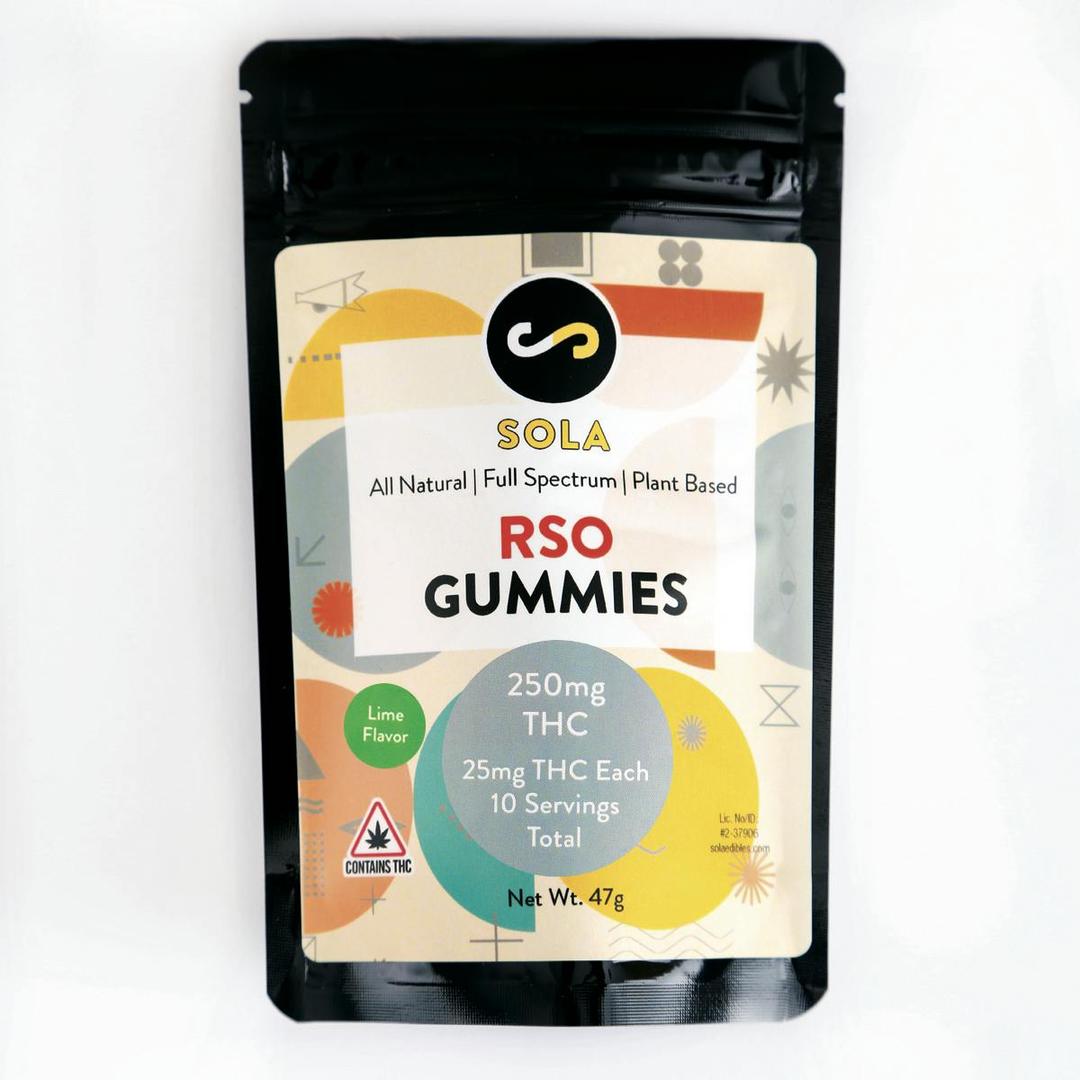 250mg RSO Gummies - Lime Flavor Pack