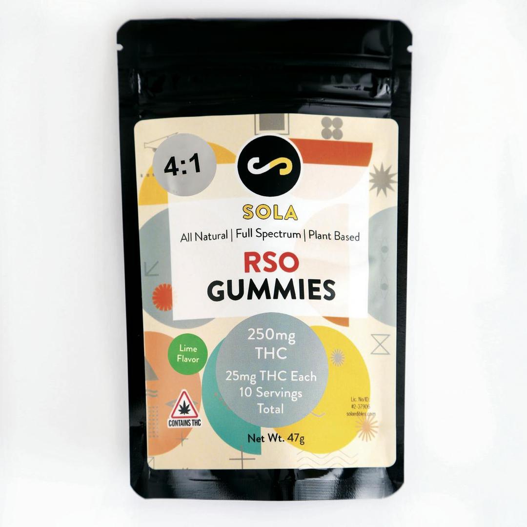 250mg RSO 4:1 Gummies - Lime Flavor Pack