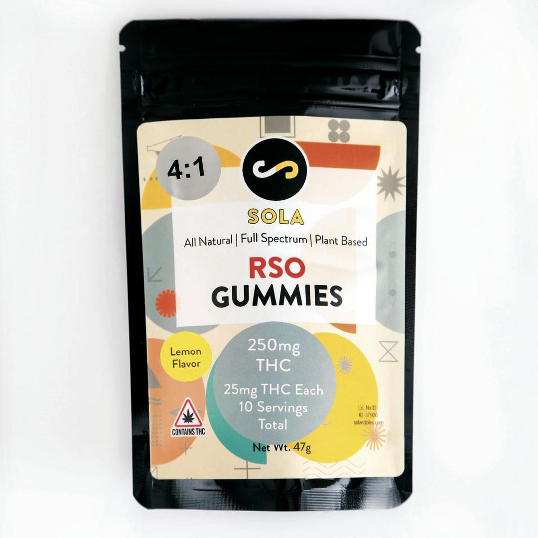 250mg RSO 4:1 Gummies - Lemon Flavor
