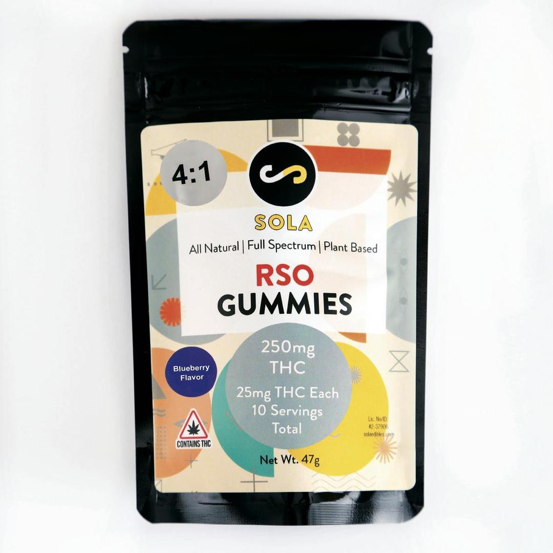 250mg RSO 4:1 Gummies - Blueberry Flavor Pack