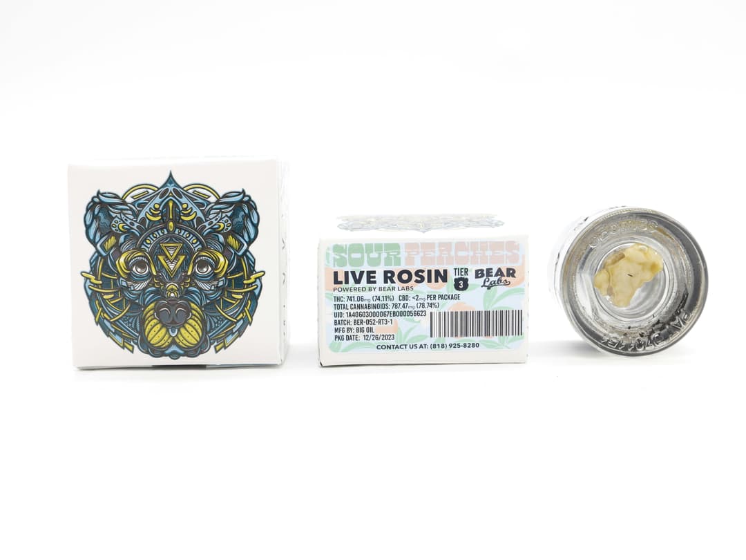 Sour Peaches T3 Live Rosin - 1g