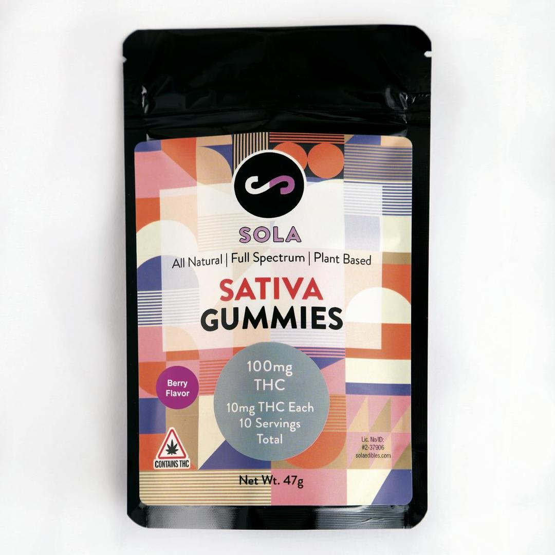 100mg Sativa Gummies - Berry Flavor Pack