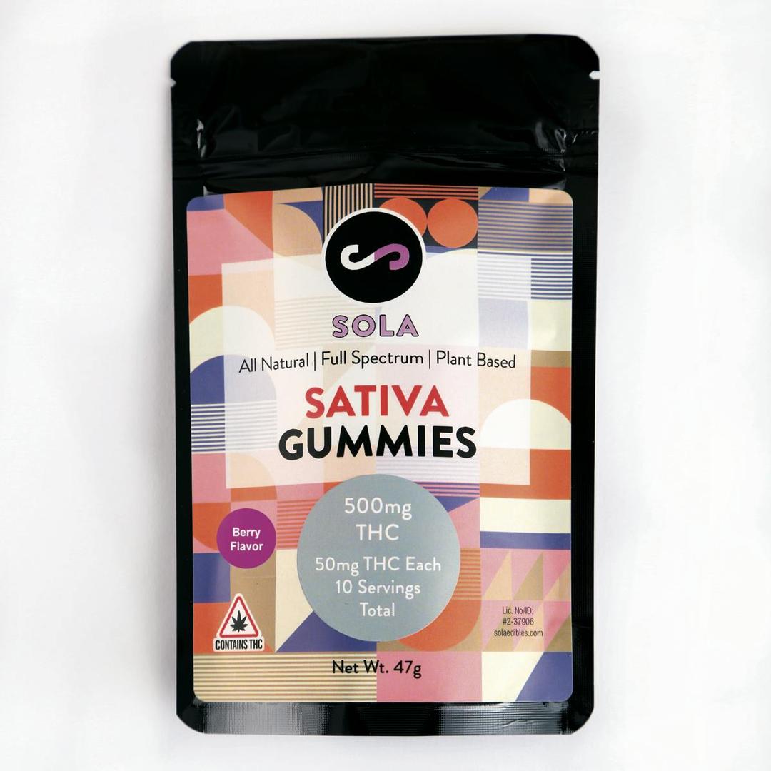 500mg Sativa Gummies - Berry Flavor Pack