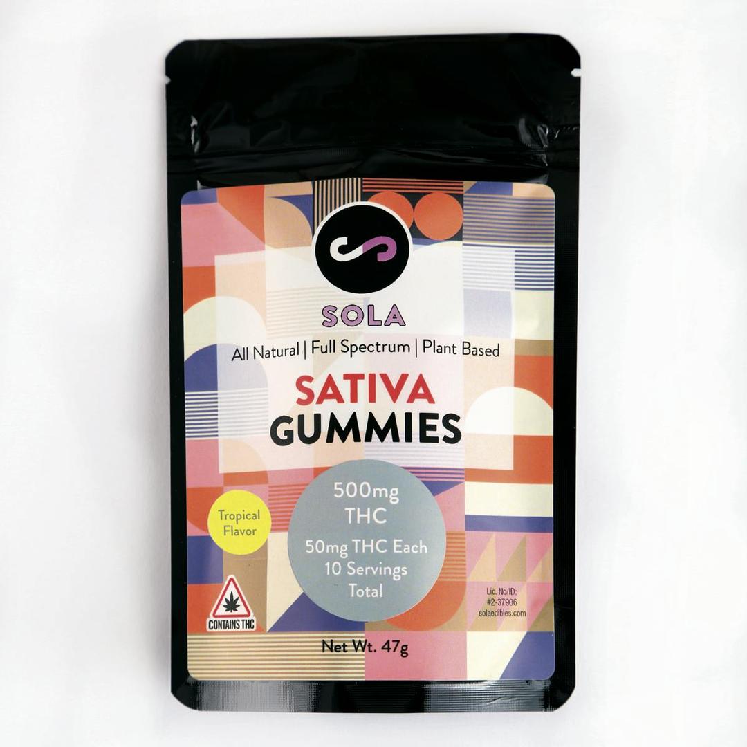500mg Sativa Gummies - Tropical Flavor Pack