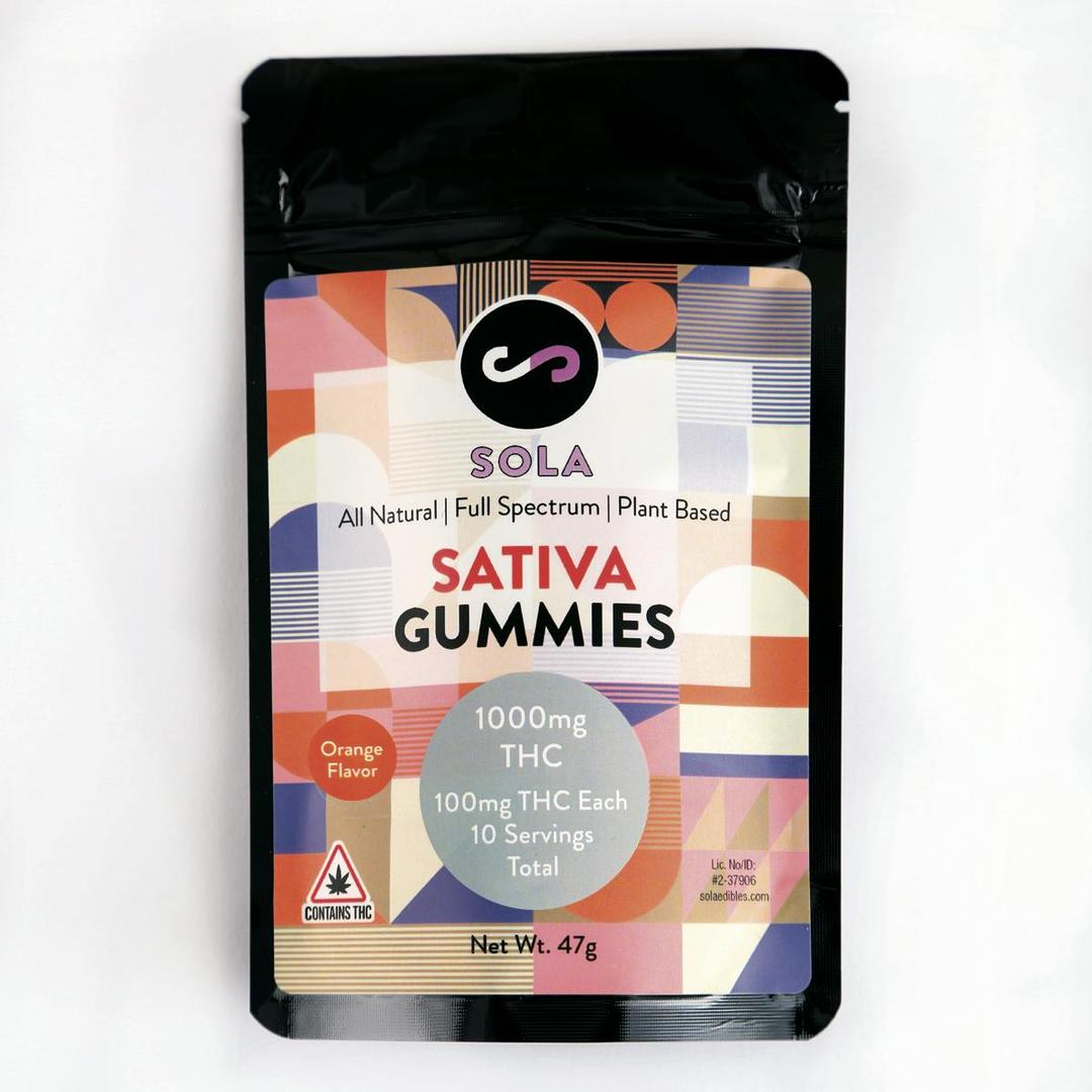 1000mg Sativa Gummies - Orange Flavor Pack