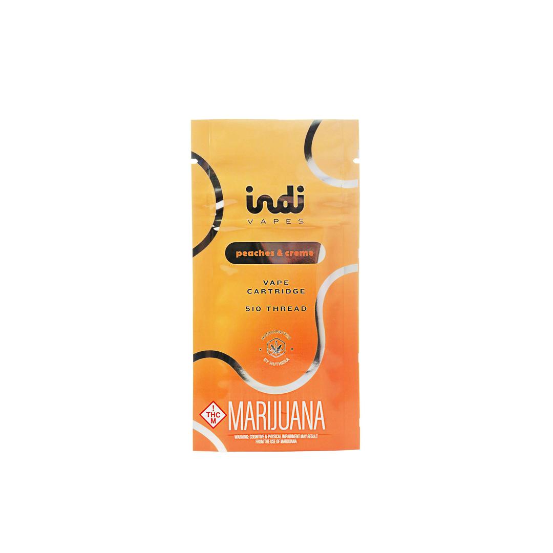 Indi 0.5g Peaches and Crème Vape Cartridge