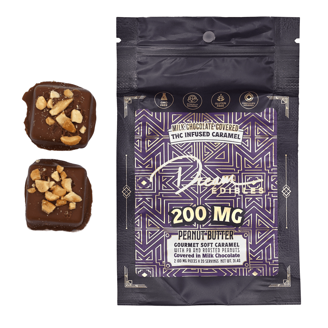 Dream Edibles - Peanut Butter, Milk Chocolate Covered 200mg