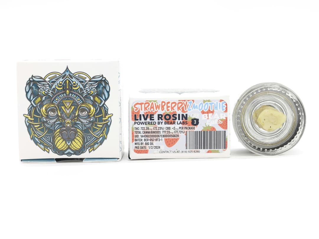 Strawberry Zmoothie T3 Live Rosin - 1g