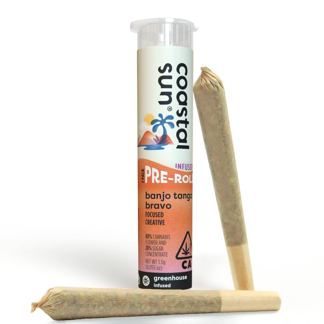 Banjo Tango Bravo Infused Greenhouse 0.75g Pre-Roll 2pk 1.5g