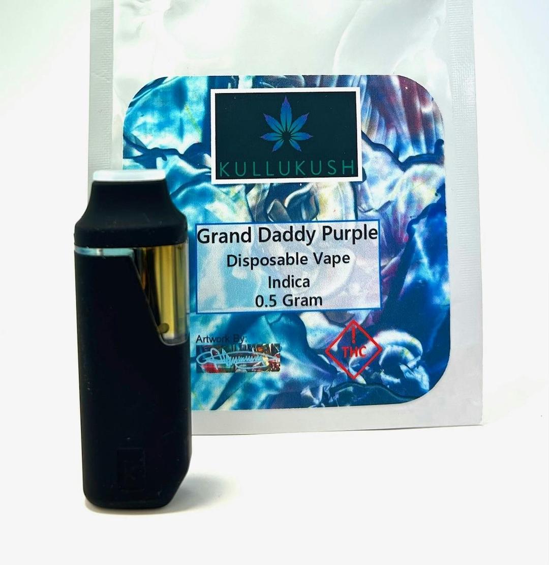 KulluKush 0.5 Gram Disposable Tank - Grand Daddy Purple