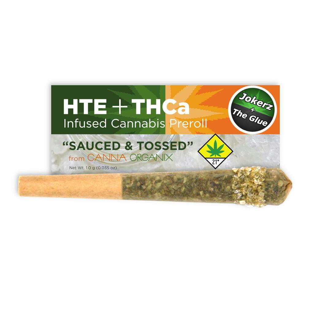 Jokerz x The Glue | Sauced n Tossed | Infused Pre Roll | 1g