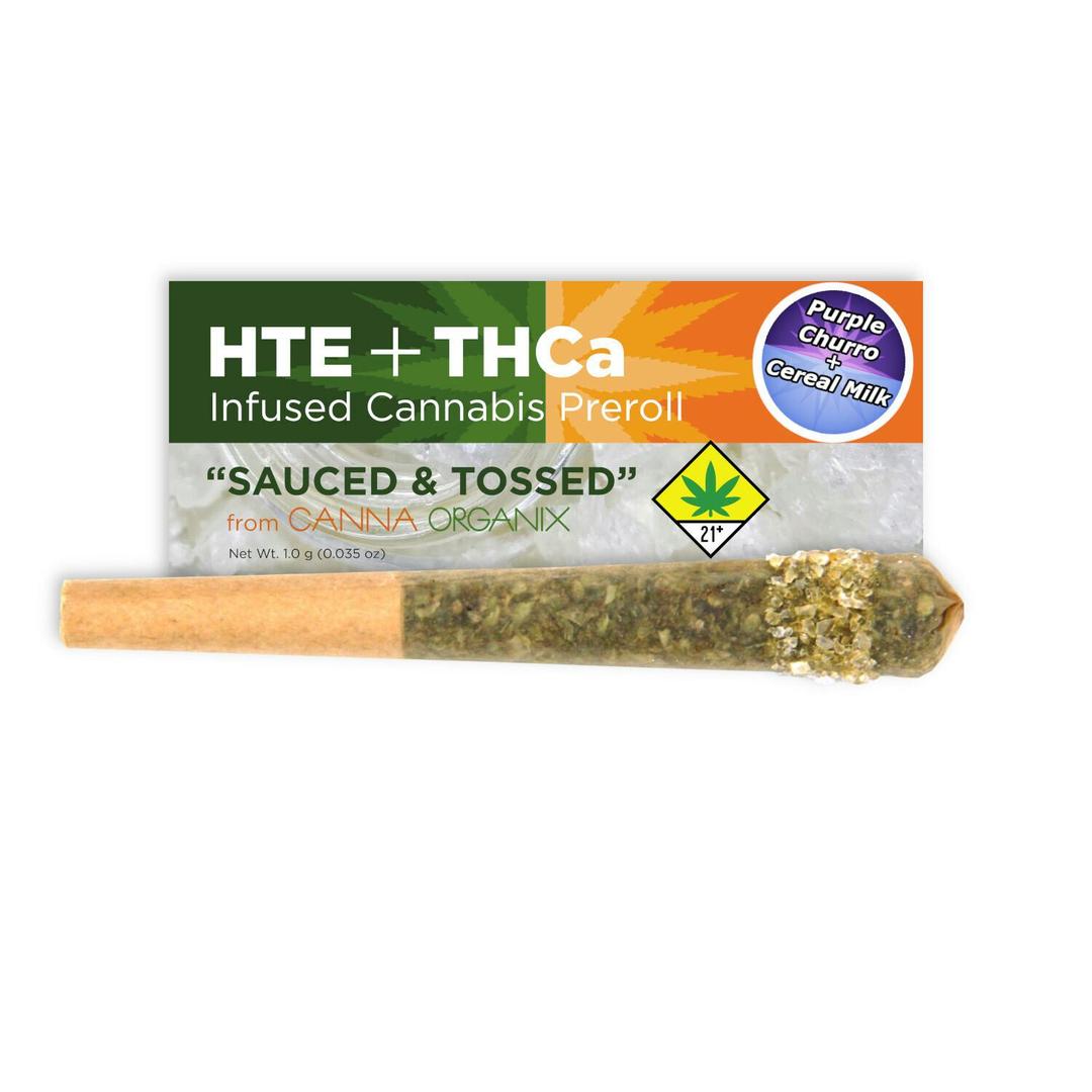 Purple Churro x Cereal Milk | Sauced n Tossed | Infused Pre Roll | 1g