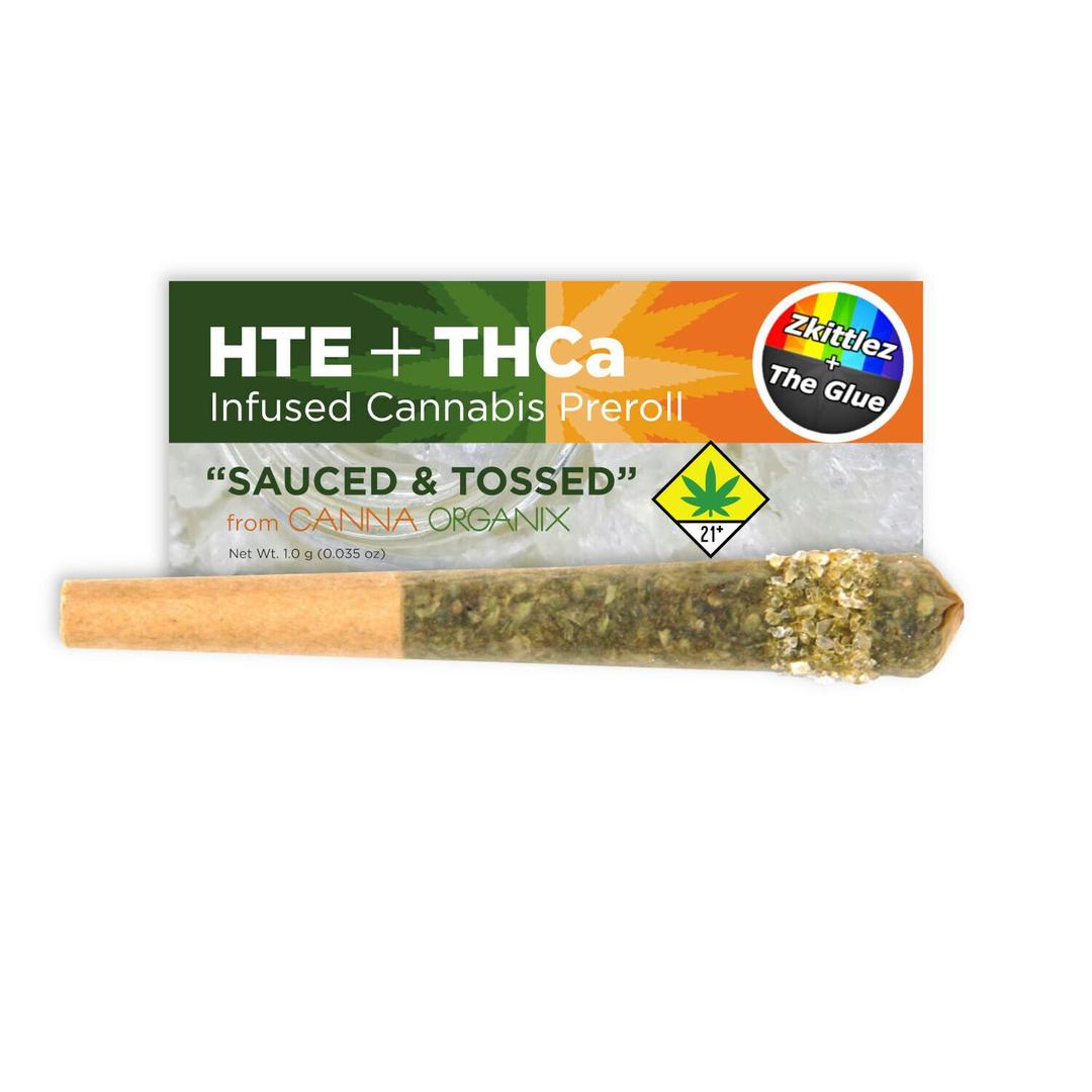 Zkittlez x The Glue | Sauced n Tossed | Infused Pre Roll | 1g