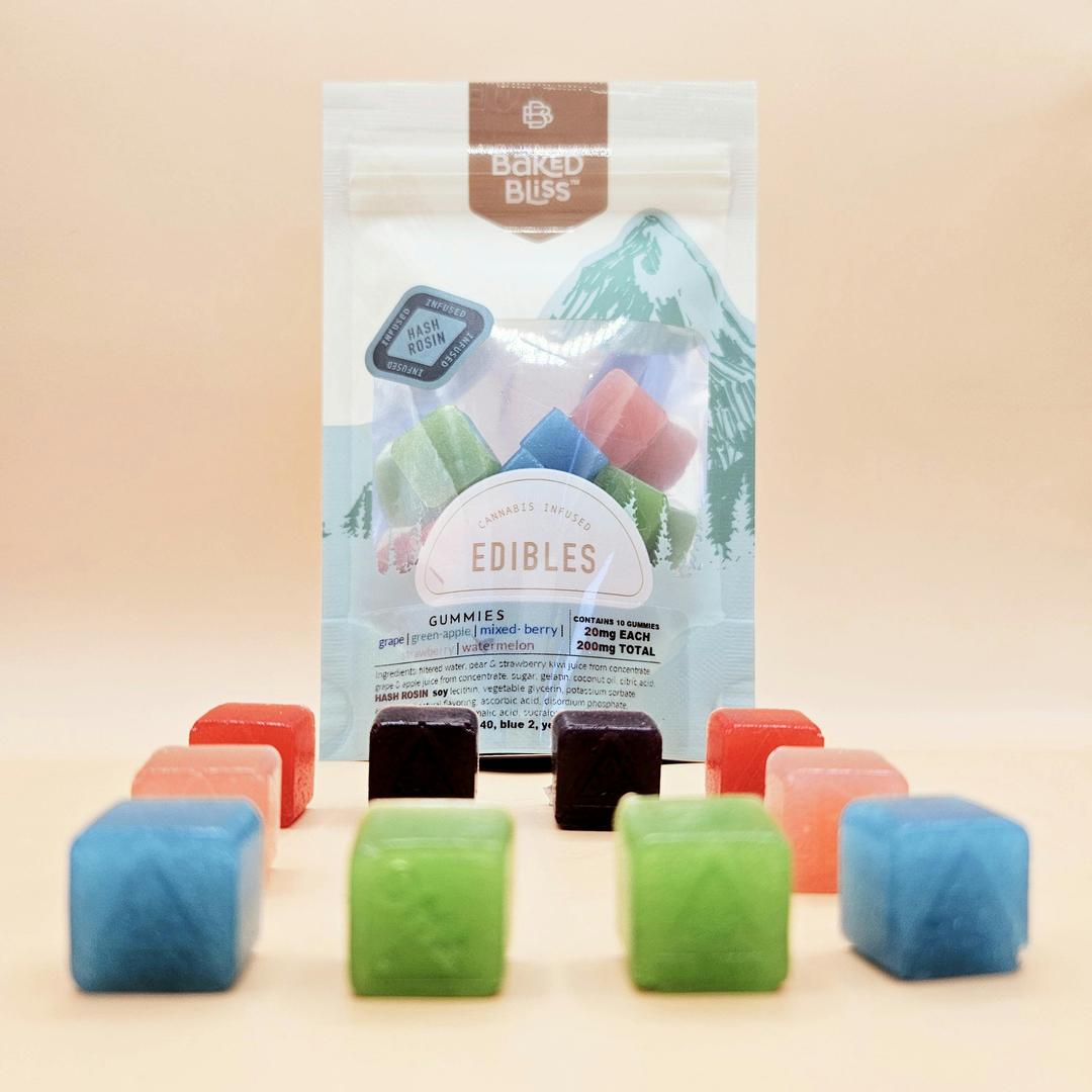 Baked Bliss 200mg Hash Rosin Gummies