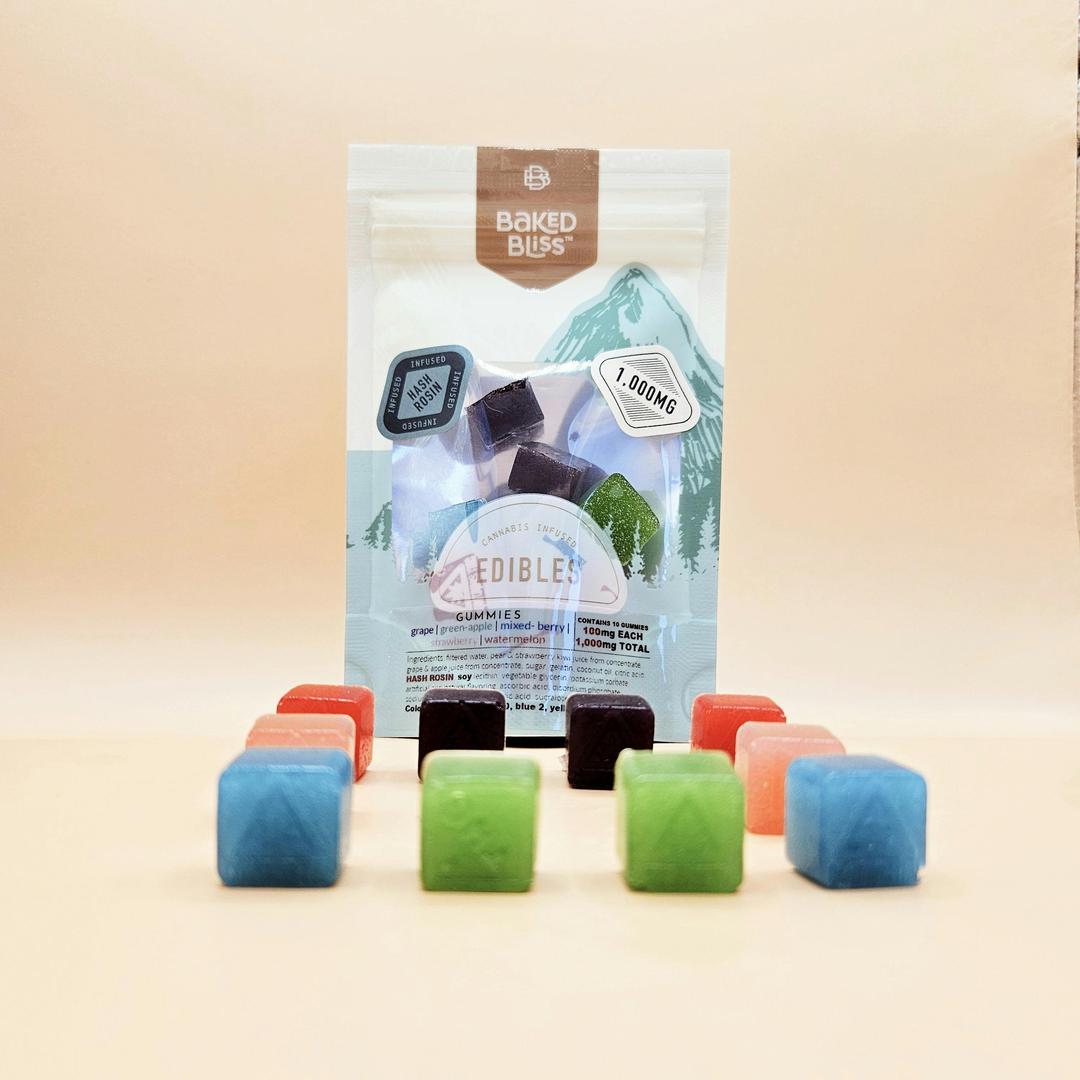 Baked Bliss 1000mg Hash Rosin Gummies