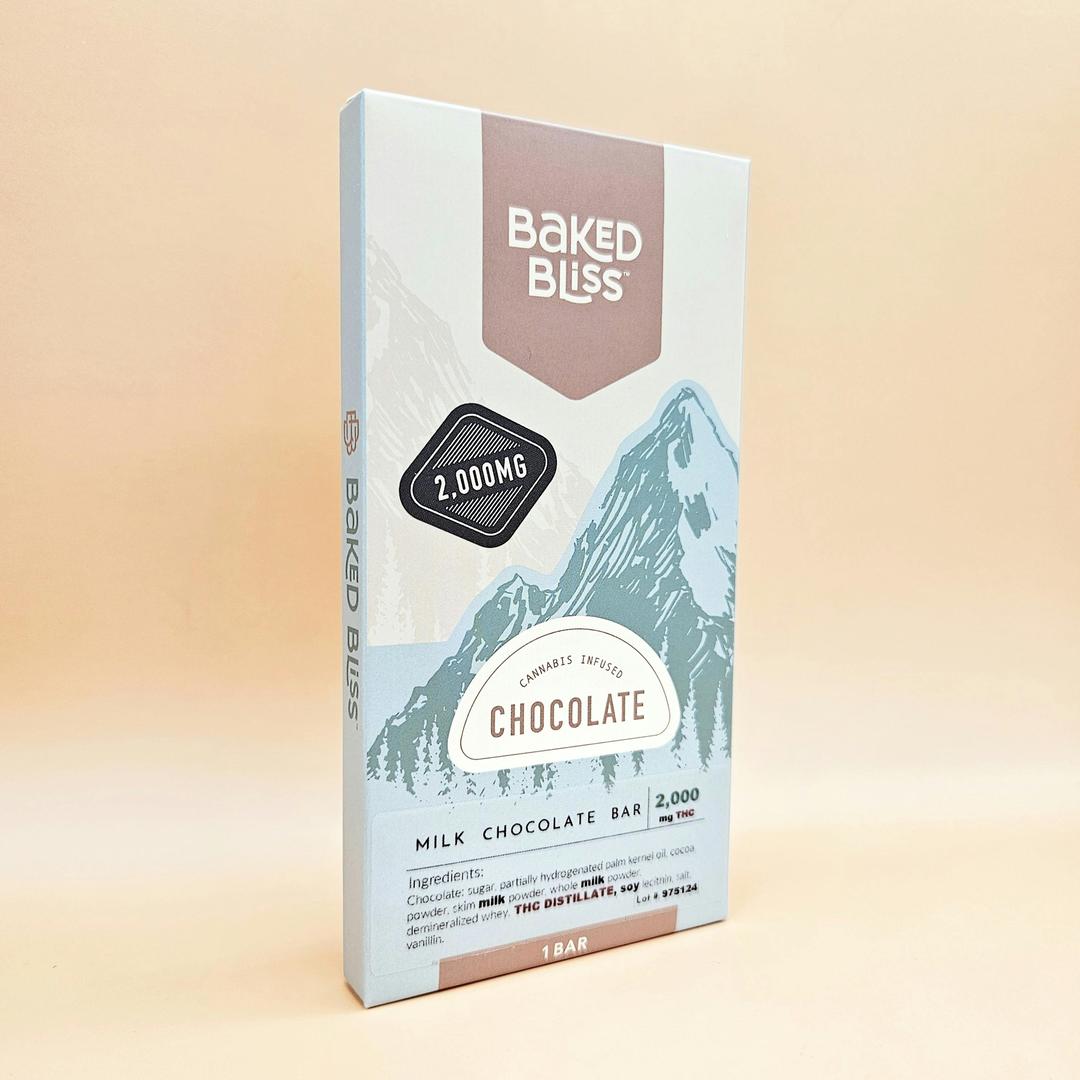 Baked Bliss 2000mg Milk Chocolate Bar
