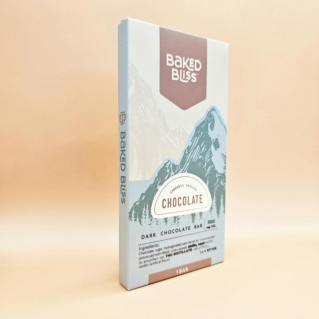 Baked Bliss 500mg Dark Chocolate Bar