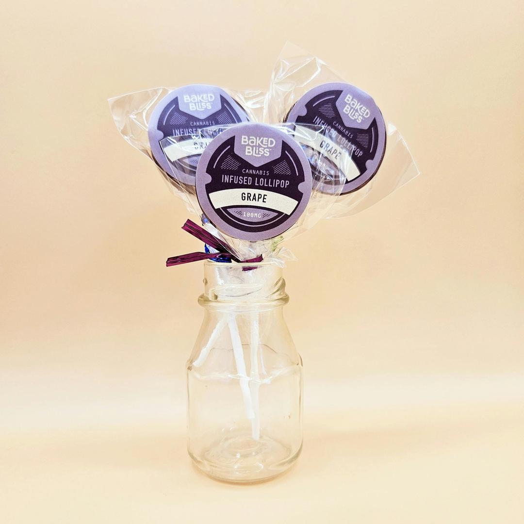 Baked Bliss 100mg Grape Lollipop