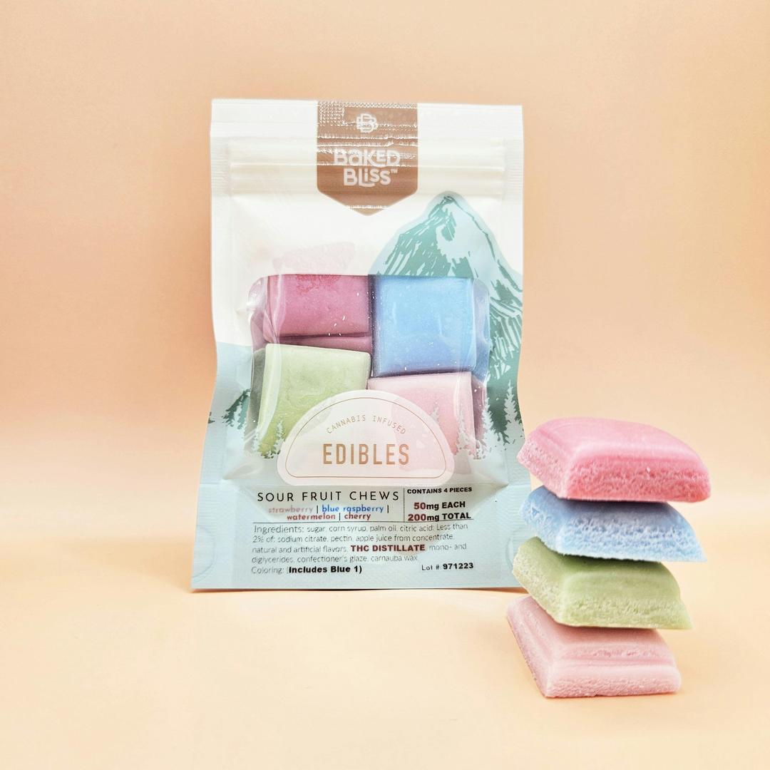 Baked Bliss 200mg Sour Fruit Chews