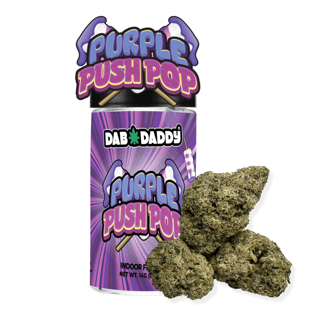 Purple Push Pop Flower Dab Daddy® 14g