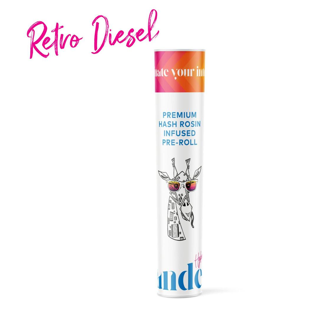 Candela Retro Diesel .7G Solventless Hash Rosin Infused Pre-Roll