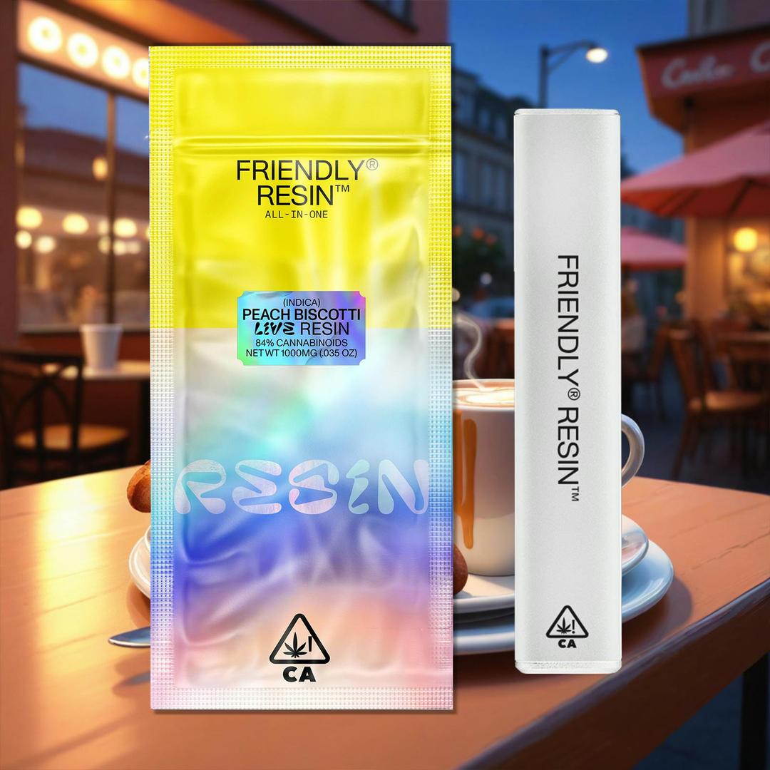 Peach Biscotti | Indica | 1g Live Resin ALL-IN-ONE