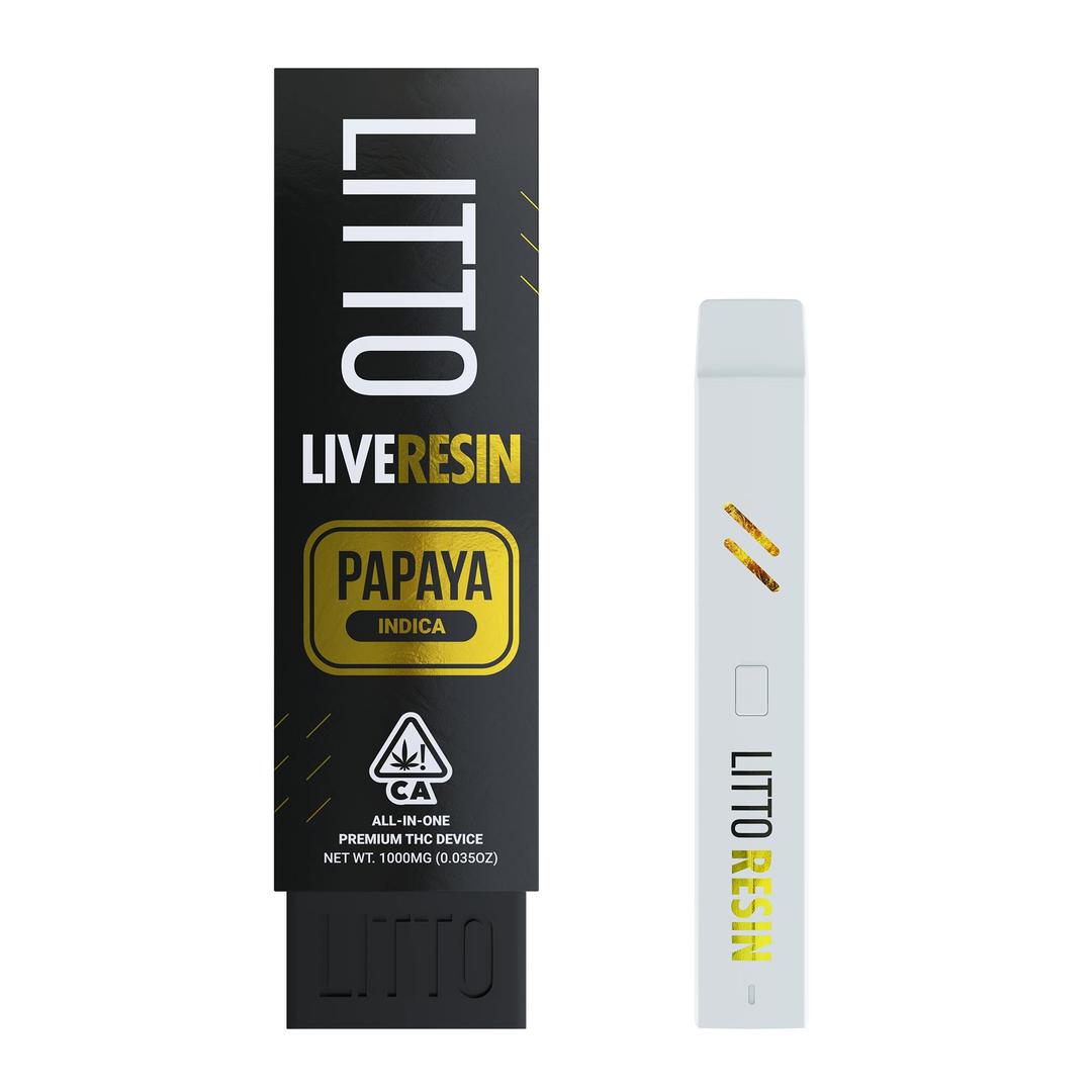 LITTO - Papaya - Live Resin All-In-One - Indica - 1G